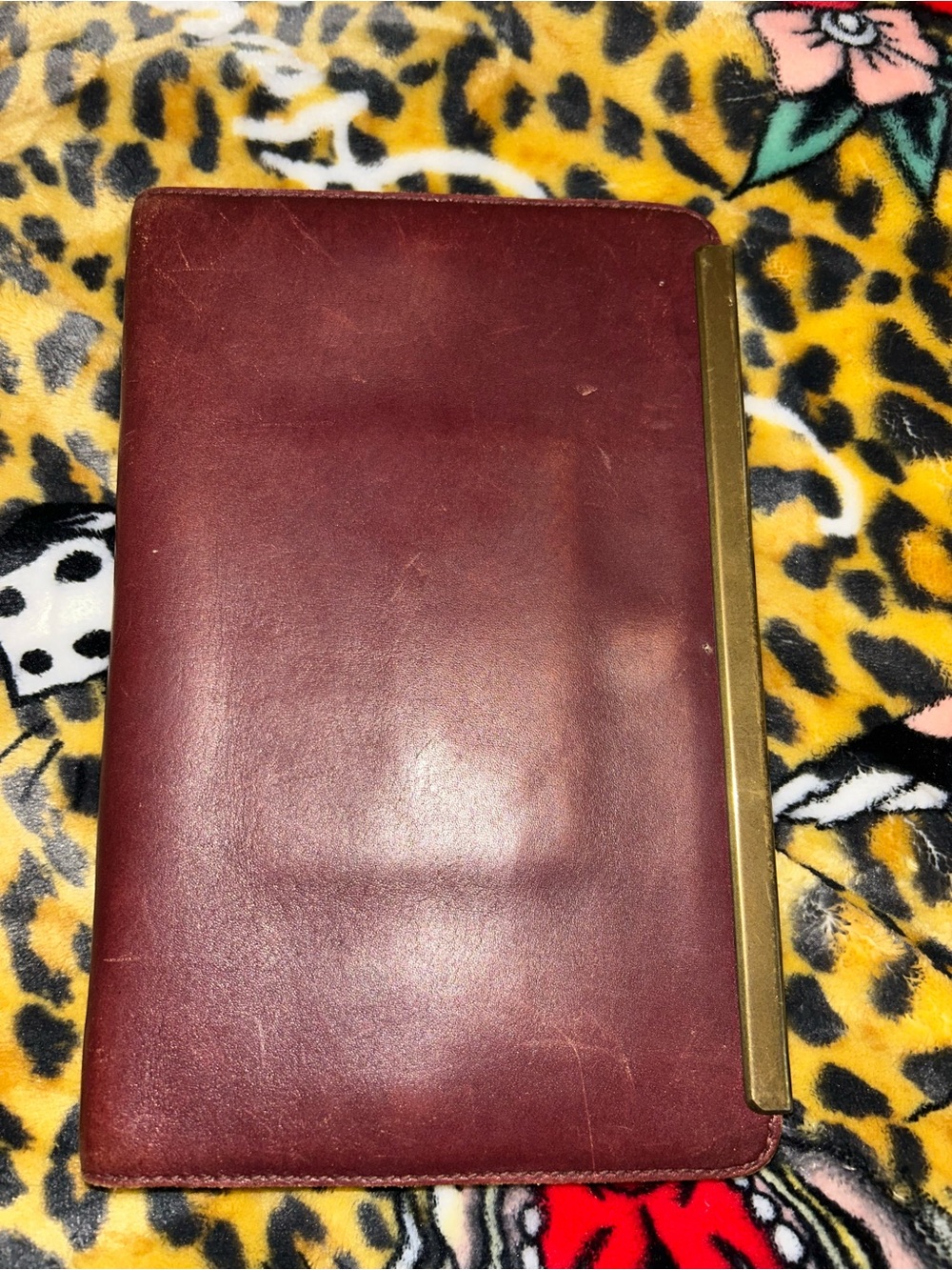 Madewell Leather clutch Burgundy